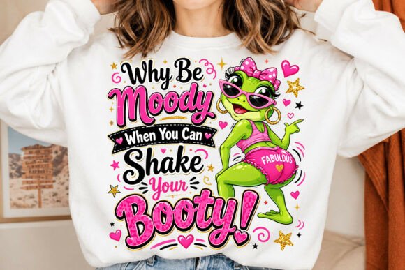 Download Why Be Moody Frog PNG, Funny Quote PNG - Funny Collection