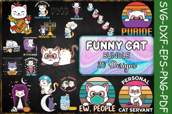 Download Funny Cat SVG Bundle - Funny Collection