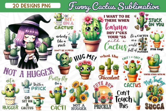 Download Funny Cactus Sublimation Bundle - Funny Collection