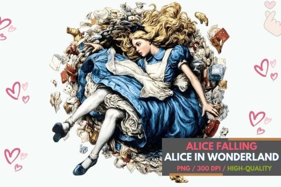 Download Alice Falling Wonderland Fantasy Art - Falling Collection