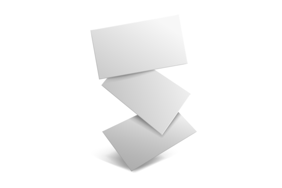 Download Business Card Blank. Realistic Falling B - Falling Collection