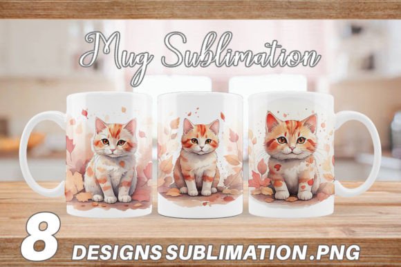 Download Mug Cat Among Falling Leaves - Premium Bundle