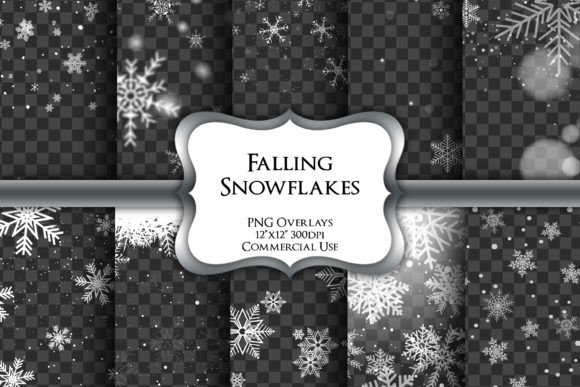 Download Falling Snowflakes Overlays PNG Graphics - Falling Collection
