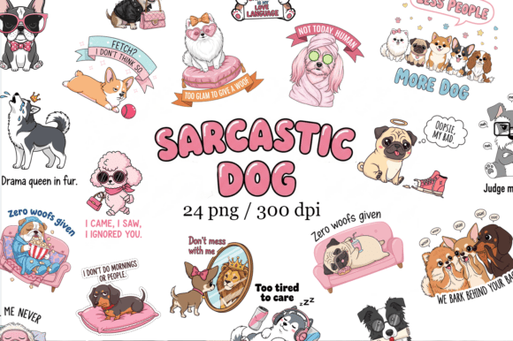 Download Sarcastic Funny Dog Bundle Sublimation - Funny Collection