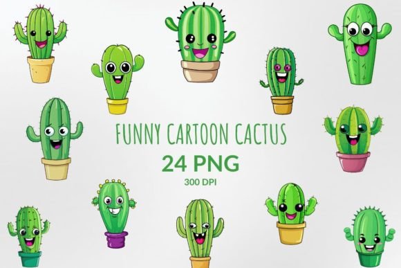 Download Funny Cartoon Cactus Sublimation Bundle - Funny Collection