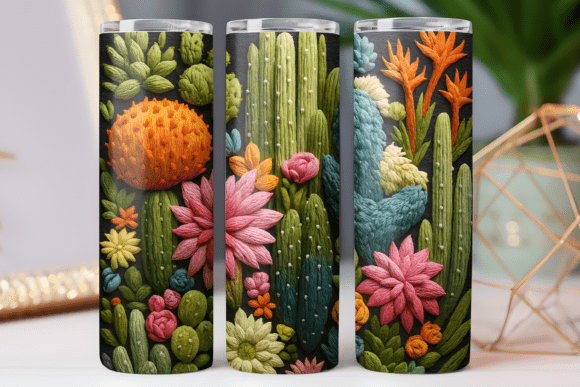 Download Embroidery Floral Tumbler 20oz Png Wrap - Tumbler 20oz Collection
