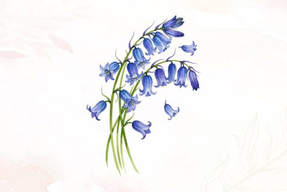 Download Dynamic Watercolor Bluebells Falling - Falling Collection