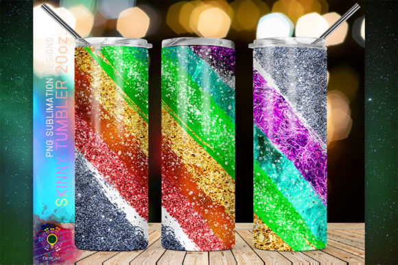 Download Rainbow Glitter Sublimation Tumbler 20oz - Tumbler 20oz Collection