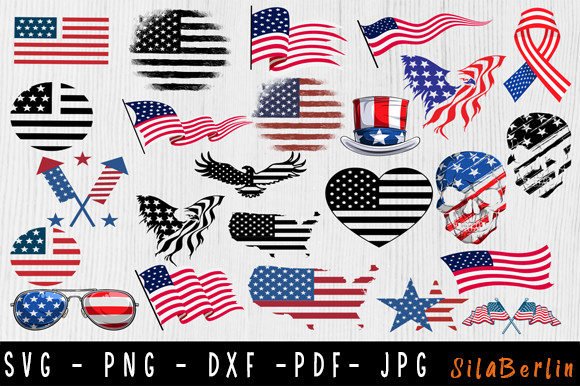 Download USA Flag SVG Bundle, American Flag SVG - American flag Collection