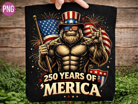 Download Funny Bigfoot 250 Years Merica USA PNG - Funny Collection